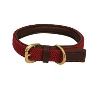 Benji & Flo - Collar para Perros de Forrado con Cuero Diseño Entrelazado