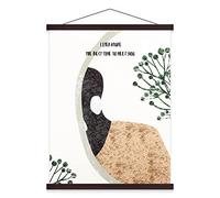 Benjia Barra magnética para pósteres, de madera, A0, colgador para obras de arte impresas (84 cm, nogal)