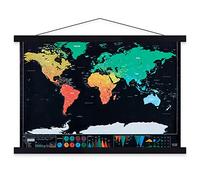 Benjia Barra magnética para pósteres, de madera, marco para fotos, 45 x 60 cm, 45 x 30 cm, 45 x 45 cm (45 cm, negro)