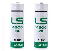 BenjiPower - 2 pilas LS14500 3,6 V litio 2600mAh Li-SoCl2 AA