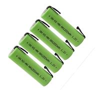 BenjiPower - 4 baterías AA NIMH placa de soldadura 1200 mAh (para afeitadora, cortacésped, afeitadora, etc., con lengüetas)