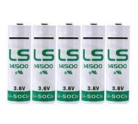 BenjiPower - Batería LS14500 3.6V Litio 2600mAh Li-SoCl2 AA Pack de 5