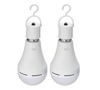 Benkeg Paquete de 2 Bombillas LED de Emergencia Recargables multifuncionales de 12 W, Equivalente a 60 W, 6000 K, Luces Colgantes Brillantes para Exteriores para Cortes de energía, Camping, Fiestas