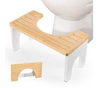 BENKSTEIN Bambú Toilettenhocker Wc Taburete Ayudas Tobilleras Plegable