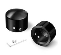 Benlari Cubiertas de tuercas de eje delantero CNC para Harley, tapas de tuerca de eje negro compatibles con Harley Davidson Touring Sportster Trike Dyna Softail Street Glide Road King Iron 883 Fat Boy