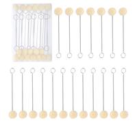 Benlay Daubers - Brochas de lana para bordes, 20 unidades, con mango de metal, herramienta para teñir, pegar y manualidades (15 cm)