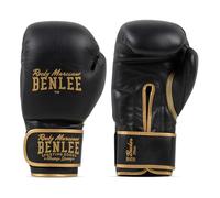 Benlee BASHER - Guantes de Boxeo (Piel, 20 oz), Color Negro y Dorado