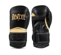BENLEE Gloce - Guantes de Boxeo de Piel sintética, 14 oz, Color Negro y Dorado