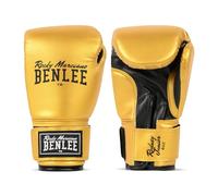 BENLEE Guantes de boxeo de piel sintética Rodney Junior Junior de 06 oz, color dorado y negro