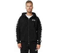 BENLEE KEMPTON - Sudadera con capucha y cremallera para hombre, blanco/negro, XXXL