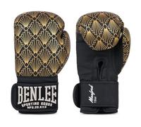 Benlee Manford - Guantes de Boxeo de Piel sintética, Color Negro y Dorado