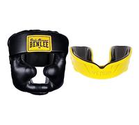 BENLEE Rocky Marciano Kopfschützer Full Protection - Casco de Boxeo, Color Negro, Talla l/XL & Venum Challenger Protector de Dientes, Unisex Adulto, Amarillo/Negro, Talla Única