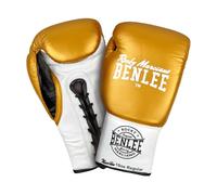 BENLEE Rocky Marciano Unisex - Guantes de Cuero para Adultos, Color Dorado/Blanco/Negro, 228 oz R