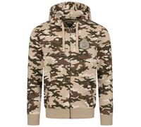 Benlee Sudadera con cremallera deportiva 'Frasen' marrón claro / marrón oscuro / oliva / blanco S marrón claro / marrón oscuro / oliva / blanco