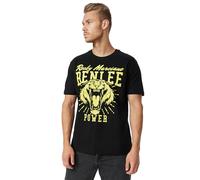 BENLEE Tiger Power - Camiseta para hombre, Negro / Amarillo, L