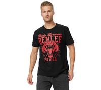 BENLEE Tiger Power - Camiseta para hombre, negro/rojo, XL