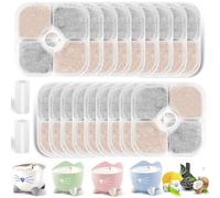 benlidoner 18 filtros de fuente para gatos Pixi de repuesto para fuente Catit Pixi con 2 mangueras de resina activada por carbono, sistema de triple filtro