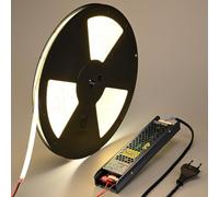 BENLUN Tira LED COB 48V 20 Metros, 4000K Blanco Natural Luces de LED Exterior Impermeable, 8W/M CRI 92 Flexible Luz LED con Fuente de Alimentación CE, para Habitacion Techo, Decoración, Patio