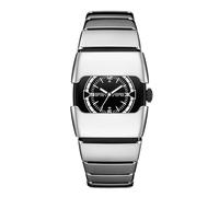 BENLYDESIGN Reloj de cuarzo con esfera luminosa, reloj futurista de metal único para hombre, resistente al agua hasta 5 ATM, reloj de acero inoxidable para hombre, Plateado, brillante