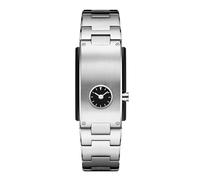 BENLYDESIGN Reloj minimalista, deportivo, retro, casual, versátil, moderno, correa de acero inoxidable, para mujer, resistente al agua, color negro., Negro -