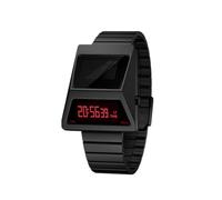 BENLYDESIGN Relojes de metal únicos solares de acero inoxidable, pantalla OLED para hombre, pantalla de elevación para despertar, Negro, Rojo, Moderno