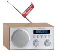 Bennett & Ross DAB-258 NT Vikedal Dab+/FM Radio Digital - Streaming Bluetooth Desde El Smartphone - Reproductor USB MP3 Y AUX - Doble Alarma con Snooze Y Sleep-Timer - Pantalla LCD - Natural