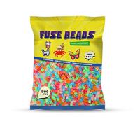 Benny Beads 1500 Piezas Cuentas para Planchar, 5mm, Juego de Plásticos Abalorio, Diseño de Joyas, Para DIY Manualidades Manualidad, Fuse Beads