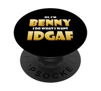 Benny Costume Idgaf Cute Personalized First Nick Name Benny PopSockets PopGrip Adhesivo