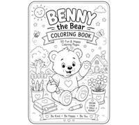 Benny the Bear Colouring book: 50 Fun & Happy Coloring Pages for Kids