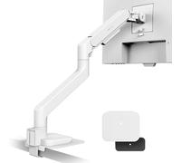 BenQ BSH02 Ergo Brazo de Monitor - Soporte de Gas para Pantallas hasta 45", 20 kg, Montaje Rápido, Estable, Abrazadera y Ojillo, Placa Refuerzo, VESA 75x75 / 100x100 mm