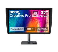 BenQ Creative Pro PV3250U Monitor 32" 4K para Etalonaje y Edición de Vídeo | 99% P3, 100% sRGB/Rec.709, 3000:1, HDR600, 96W Thunderbolt 4, 120Hz, Calibración hardware, LUT 3D 16-bit, KVM, Daisy Chain