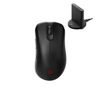 BenQ Zowie EC2-CW Ratón ergonómico inalámbrico para Juegos/e-Sports | Receptor Mejorado | Rueda de 24 Pasos | Sin Controlador | Revestimiento Negro Mate | Tamaño Medio