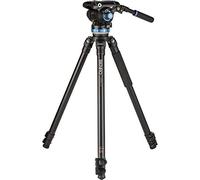 Benro A373F Cabezal S8PRO de Tubo único de Aluminio - Adaptador de Media Bola de 75 mm, 3 Secciones de Patas