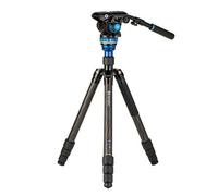 Benro Kit de trípode de vídeo Aero6 con cabezal panorámico de vídeo S6Pro y columna central nivelable Carbono