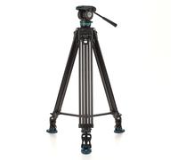 Benro Kit de trípode de Video con Cuenco de 60 mm y Cabezal de vídeo: soporta hasta 15 Libras de Carga útil, se extiende de 34.5 a 72.6 Pulgadas, Arrastre panorámico Continuo, Placa de liberación