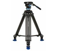 Benro Trípode de Video de Aluminio de Doble Etapa A673TM y Cabeza S8PRO, Cuenco de 75 mm, 3 Secciones de Pata, Bloqueo de Palanca giratoria