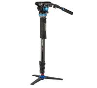 Benro Kit de monopié de vídeo A48FD de aluminio con cabezal panorámico de vídeo S6Pro y minisoporte