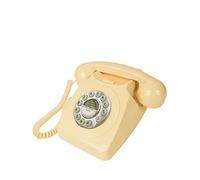 Benross 44530 Teléfono clásico Retro, teléfono con Cable de Estilo Vintage, Sonido de Timbre clásico, marcación por botón, función de remarcado, fácil configuración, Color Crema
