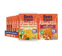BEN'S ORIGINAL Ready Rice - Lote de 6 bolsas de 250 ml para cena, diseño de pollo asado y arroz