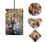 BeNsil Ambientadores de Coche Personalizados - Ambientador de Coche Personalizado con su Foto/Imagen/Texto/Logotipo, Ambientador Personalizado para Coche, Familia, Regalos (impresión a Doble Cara)