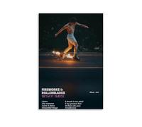 Benson Boone - Fuegos artificiales y patines en línea, pinturas decorativas impermeables y resistentes a las manchas, para sala de estar, dormitorio, oficina, cuadros colgantes, sin marco, pósteres de