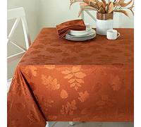 Benson Mills (150cm x 360cm Rectangular, Rust Harvest Legacy Damask Tablecloth (Rust, 150cm x 360cm Rectangular)