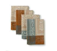 Benson Mills Harvest - Servilletas de Tela Jacquard Pesadas para otoño, Cosecha y Acción de Gracias (Gris Pardo, 45,7 x 45,7 cm, Juego de 4)