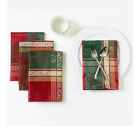 Benson Mills Mantel teñido de Hilo navideño (Multicolor, 45,7 x 45,7 cm, 4 Unidades)