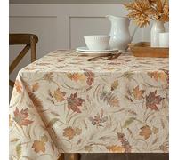 Benson Mills Natures Hojas Jacquard Tela Impresa Mantel, 52-inch-by-70-inch | Mantel de tela estampada jacquard, follaje de hojas de otoño, decoración de comedor para el hogar, manteles de Acción de