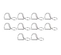 Benssey 10 Pieza Estribo Occidental de Diseño Elegante Simple Anillo de Llave Herramienta Percha para Mujer Hombre DecoraciÓN de la Bolsa Tema del Caballo Equino Ecuestre