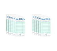 Benssey 10x Talonarios de Cheques para Invitados,Blocs de Notas de Servidor para Restaurante,Talonario de Cheques de Camarero Verde,Bloc de Pedidos de Restaurante,50 Hojas/Paquete