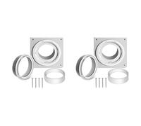 Benssey 2X Placa de Pared de Ventilación para Secadora con Manguera (4 Pulgadas, 8 Pies), Kit de Conector de Ventilación para Secadora con Bloqueo Giratorio, para Secadora de 4 Pulgadas A