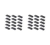 Benssey 30 Piezas de Soporte para Placa de PapeleríA, Clips de Acero Inoxidable, Carpetas de Bolsillo, Carpetas de Oficina, Portapapeles Montables Negros, Archivos de Clips