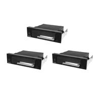 Benssey 3X Rack Móvil Universal de Intercambio en Caliente para SSD/HDD de 2,5 o 3,5 Pulgadas, Carcasa de Plano Posterior de Disco Duro Interno Sin Bandeja
